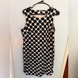 GAP Black and White Polka Dot Midi Dress